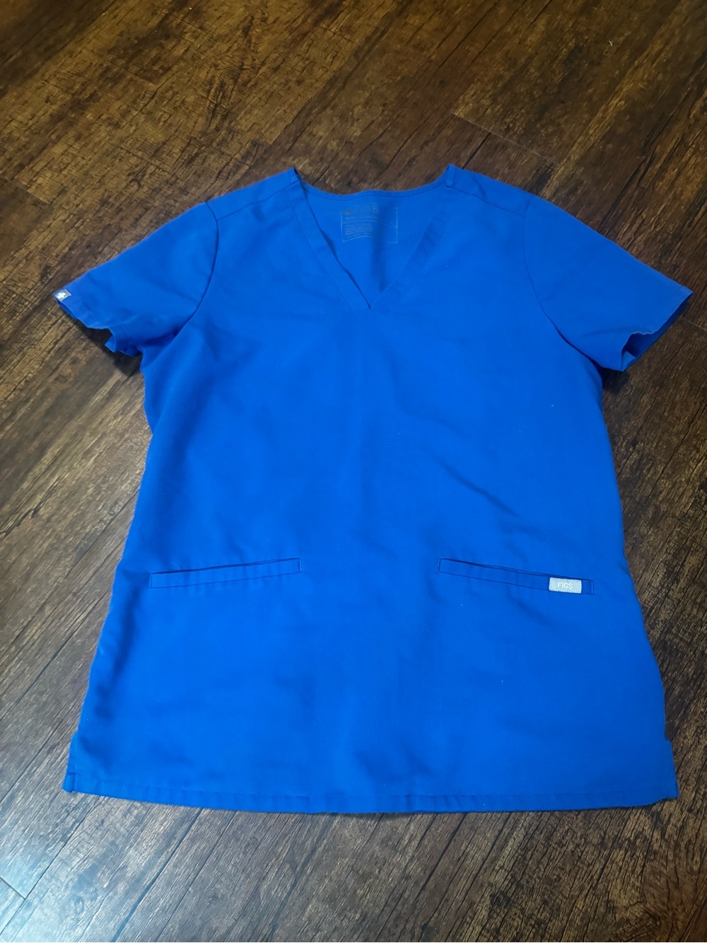Figs Blue Scrub Top